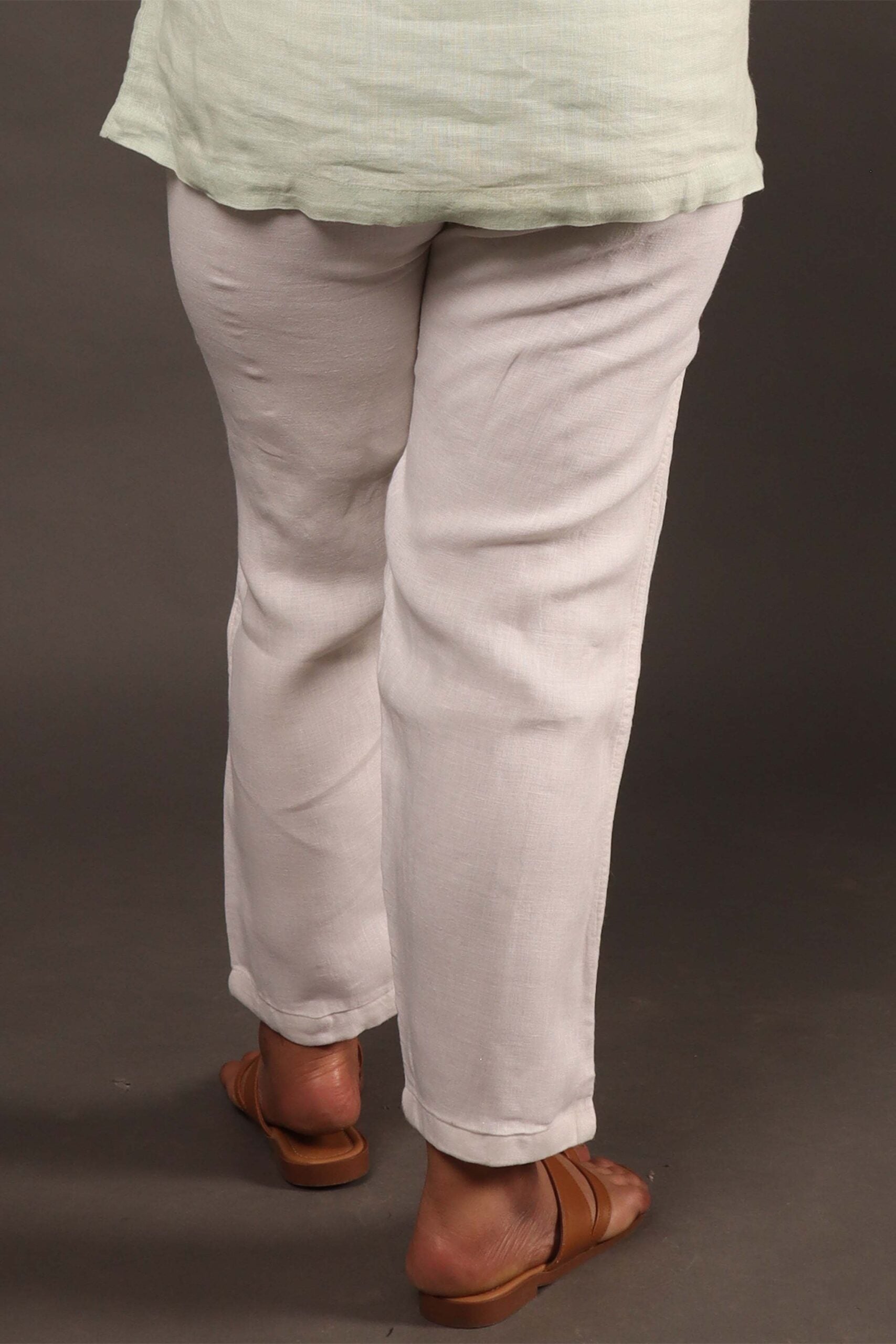 White Tapered Pants
