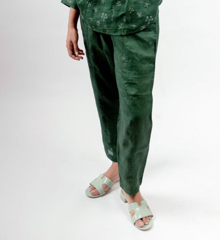 Green Front pocket pants